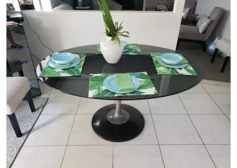 Glass top table