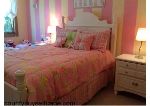 Girls custom bedding