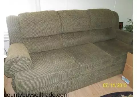 Sofabed and Wooden kitchen table with leaf and 4 chairs