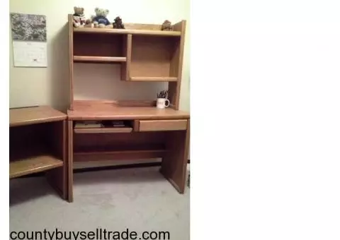 computer desk and printer side cabinet