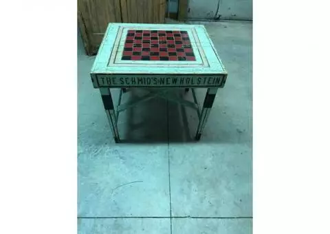 Checker Board Game Table