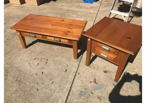 Coffee table and end table