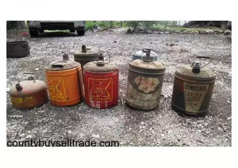 Old gasoline cans