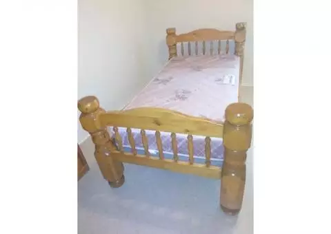 Twin bed with mattress