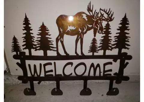 Metal Moose coat rack