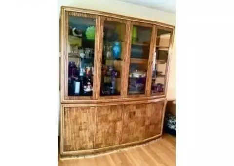 Elegant Lighted China/Display/Entertainment Cabinet