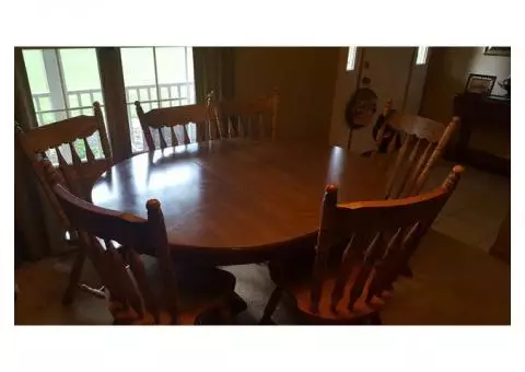 Dining table and chairs