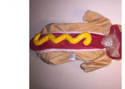 INFANT HOT DOG COSTUME 0-6 MONTHS