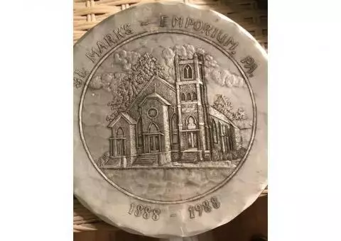 St Marks Church metal forged plate.