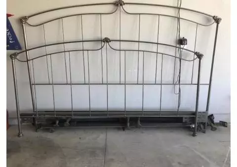 Rod iron headboard and footboard