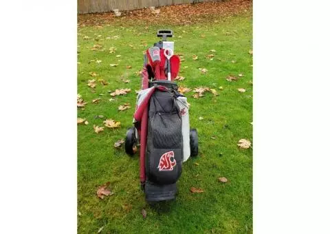 Golf Clubs, Cart, Shoes