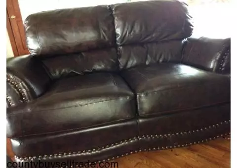 Leather Couch - Studded