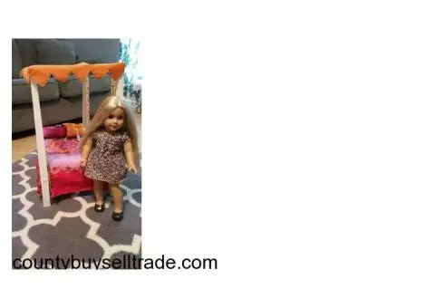 Huge lot of American Girl Doll Items (Includes Doll, Bed, Clothing and Much More)