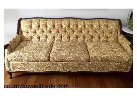 Elegant Vintage style Couch and Chair