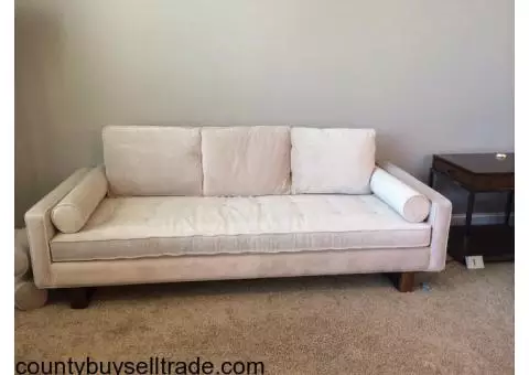 Modern light gray/ silver sofa