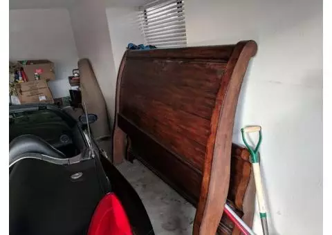 Sleigh Bed with matching nightstands