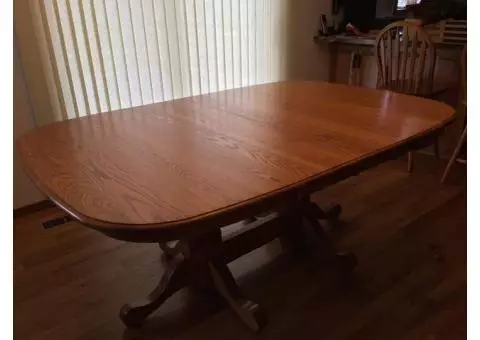 Oak table and chairs