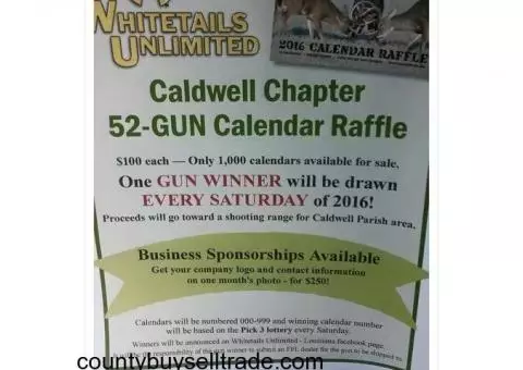 52 chances to win guns or cash!