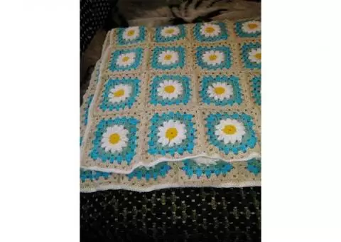 Crocheted throw