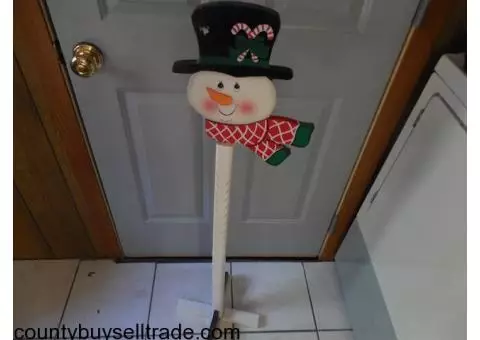 Christmas card holder, snowman