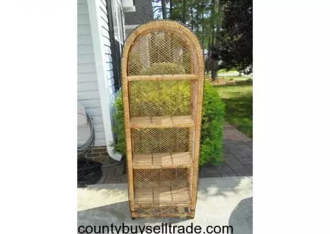 Wicker etagere