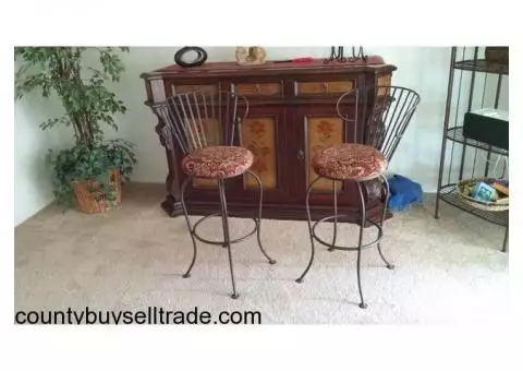 Wrought Iron Counter Height Bar Stools