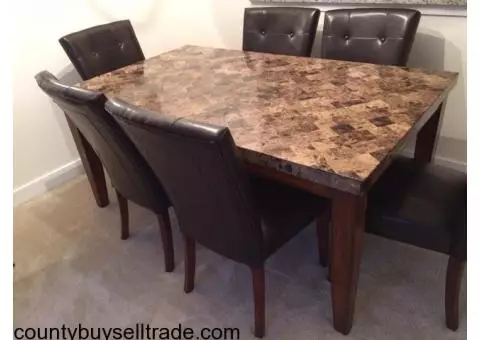 Dining table and 6 chairs