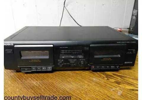 1996 Sony TC-WE305 Dual Cassette Deck w/ High-Speed Dubbing Works well