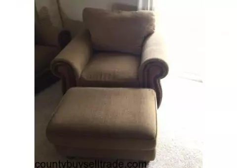 Sofa, love seat, chair and ottoman