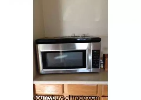 stainless steel over the range microwave