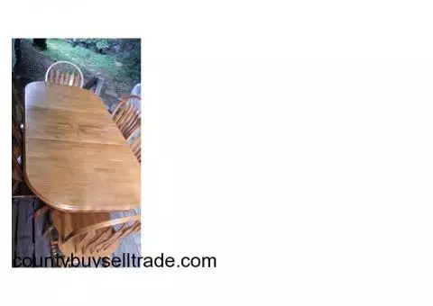 Expansion Butterfly Leaf Dining table, and couch for sale