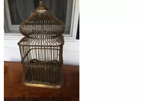 Solid Brass Bird Cage