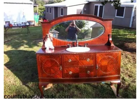 antique dresser vanity