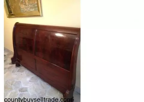 Mahogany Sleigh Bed Queen