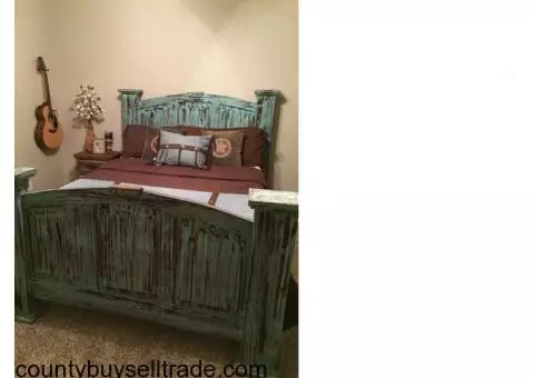 Santa Fe Turquoise Western Bedroom Set