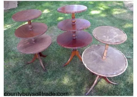 3 vintage Pie Tables Duncan Phyfe