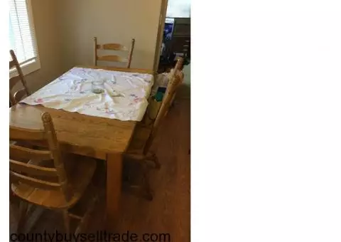 Table and 4 chairs