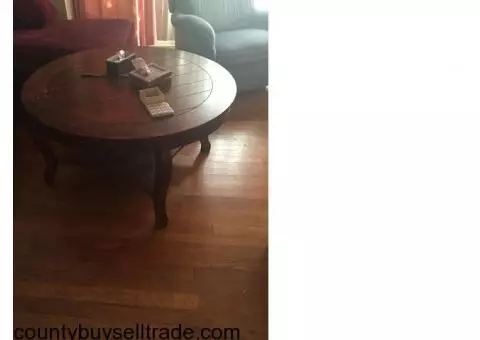 brown wood coffee table