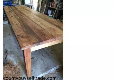 Old Pine farmhouse dining table