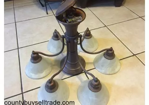 For sale: a matching set of bronze tone light fixtures in very good condition