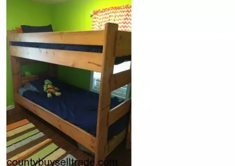 Bunk Bed, Dresser, Nightstand, & Bookshelf