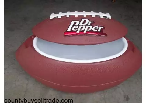 Dr. Pepper football cooler