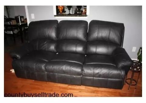 Leather Recliner Sofa