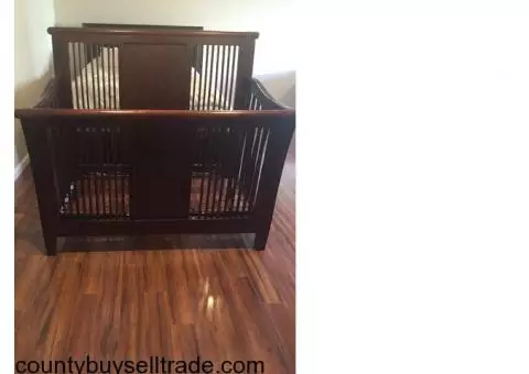 Baby Cache Convertible Crib-Dark Walnut