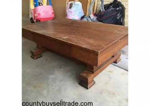 Solid wood coffee table