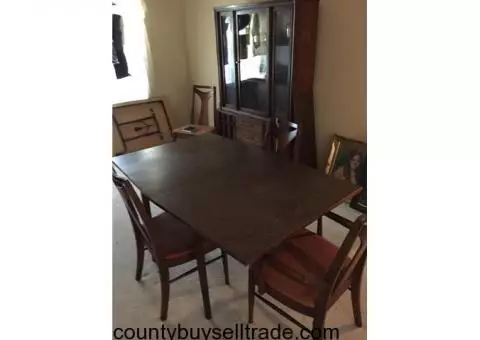 Mid-Century Dining Set w/ China Cabinet