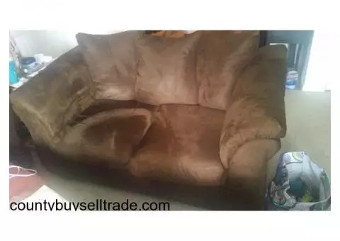 Microsuede loveseat