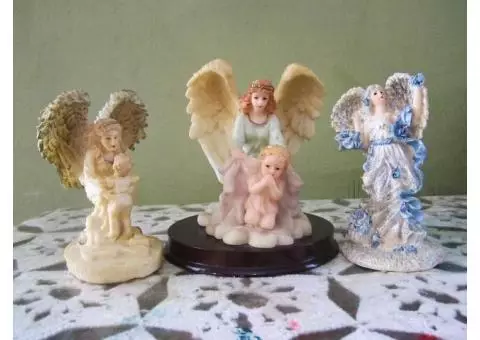 Set Of 3 Angel Figurines