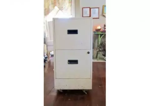 Two Drawer Metal Filing Cabinet