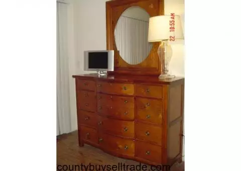 Oak Dresser & Nightstand